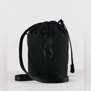 BAGGU Black Drawstring mini crossbody Bag
